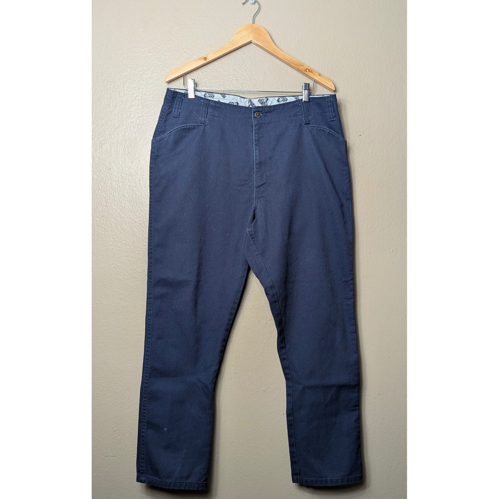 Ben Davis Original Pants Mens 38x30 Blue Workwear Straight Leg Twill 698